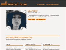 Tablet Screenshot of podcastthing.com
